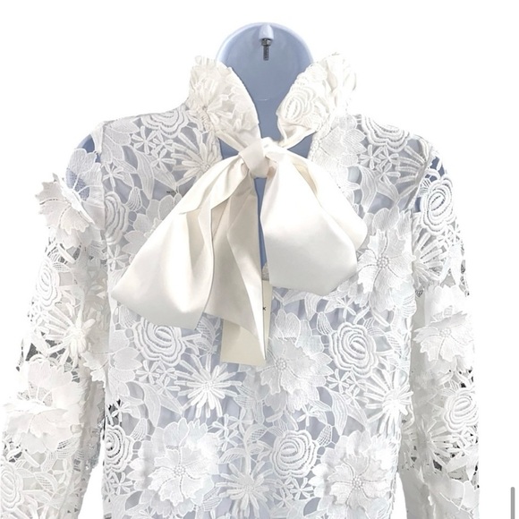 Tuckernuck |  Blanc Guipure Lace Daphne Preppy Mini Dress Size XXS - Picture 5 of 7